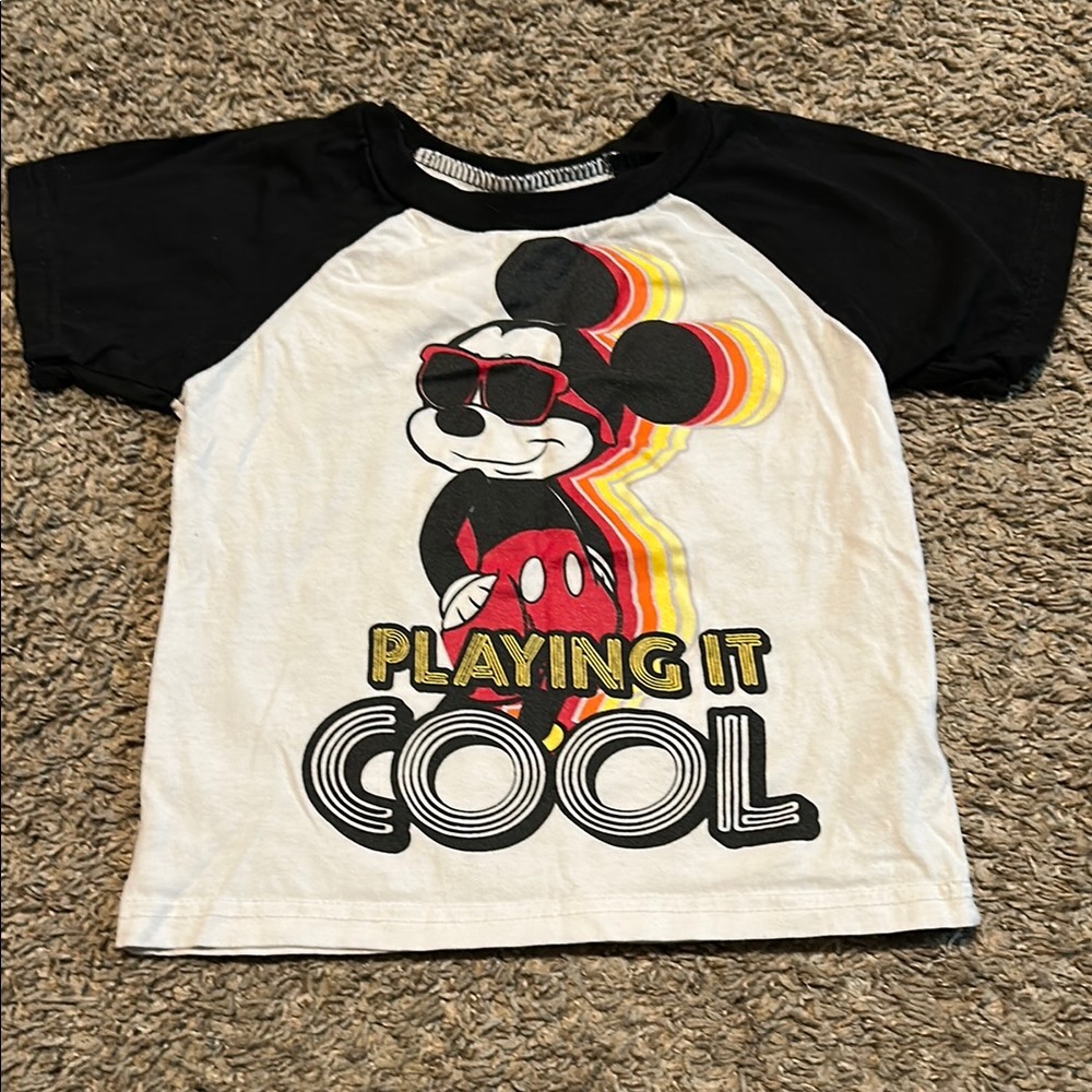 Disney Mickey Mouse Black and White Kids T-Shirt